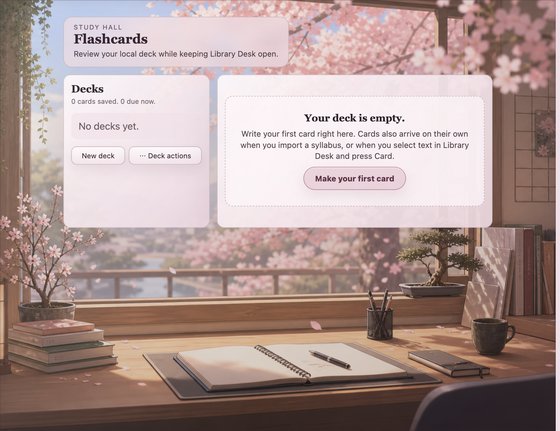 Flashcards in the Cherry Blossom theme