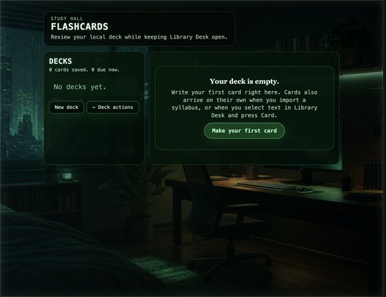 Flashcards in the Neon Terminal theme