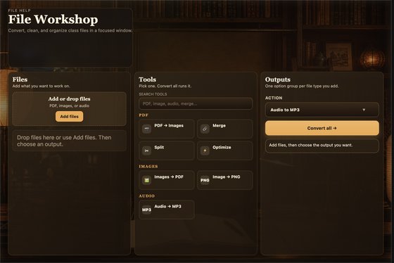 File Workshop in the Lantern Study theme